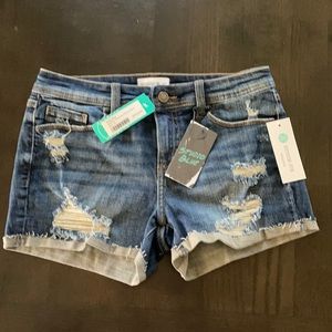 Kadence Distressed Denim Shorts